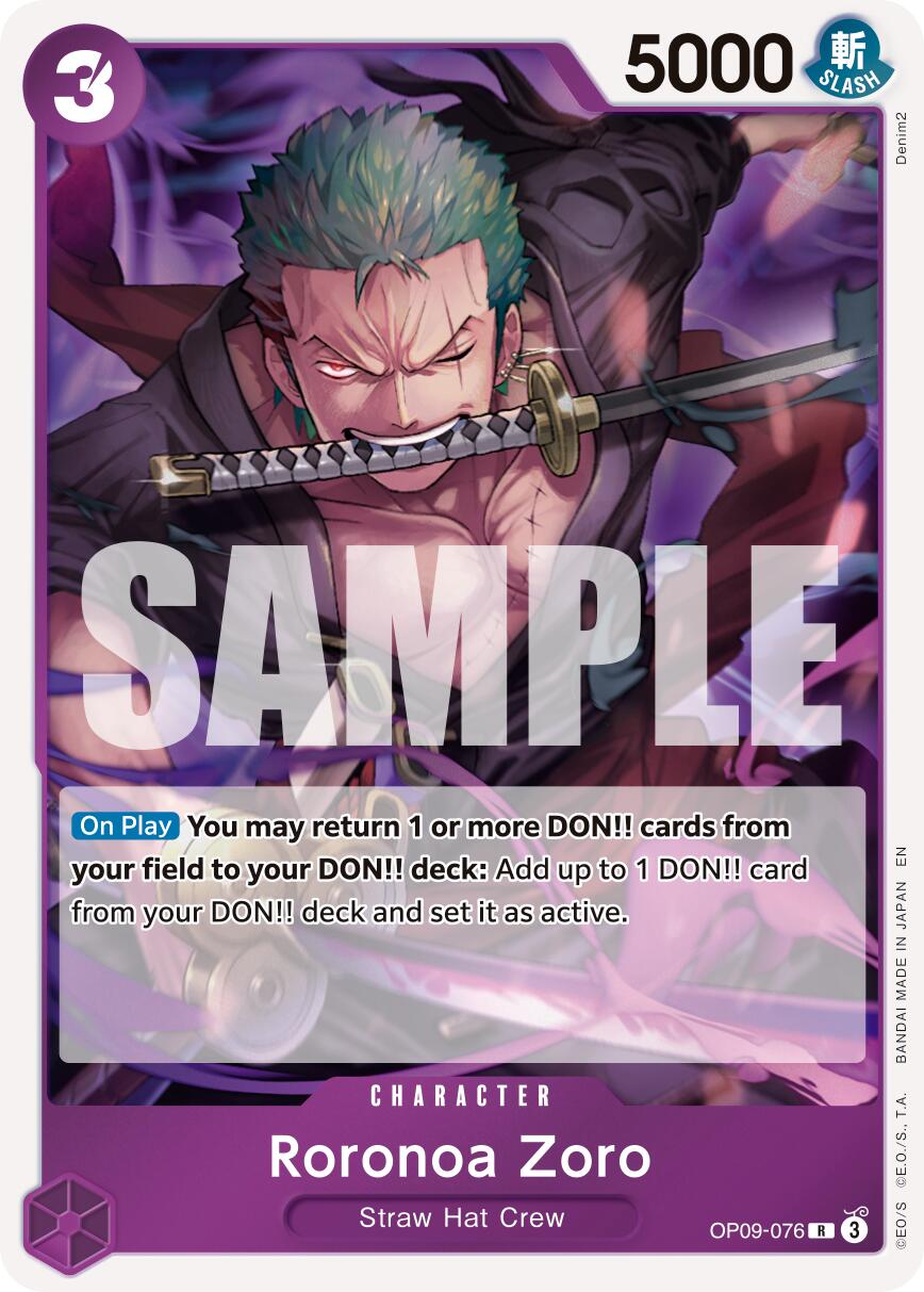 Roronoa Zoro (OP09-076) [Premium Booster -The Best- Vol. 2] | Clutch Gaming