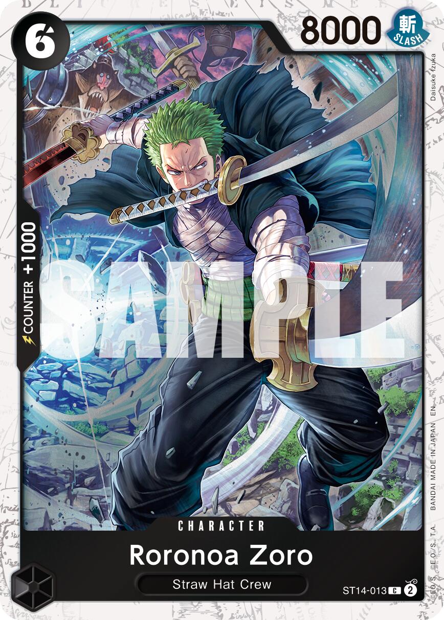 Roronoa Zoro (ST14-013) (Pirate Foil) [Premium Booster -The Best- Vol. 2] | Clutch Gaming