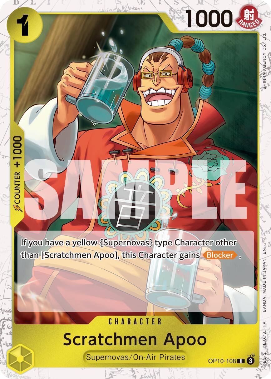 Scratchmen Apoo (OP10-108) (Pirate Foil) [Premium Booster -The Best- Vol. 2] | Clutch Gaming