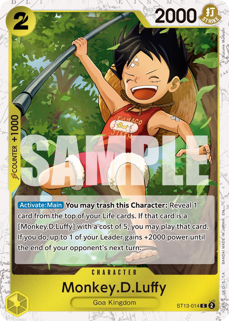 Monkey.D.Luffy (ST13-014) (Pirate Foil) [Premium Booster -The Best- Vol. 2] | Clutch Gaming
