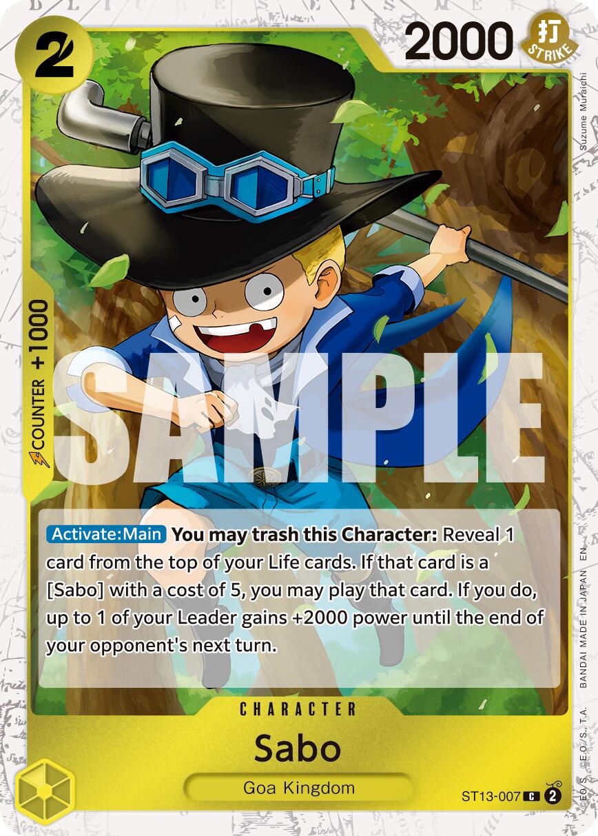 Sabo (ST13-007) (Pirate Foil) [Premium Booster -The Best- Vol. 2] | Clutch Gaming