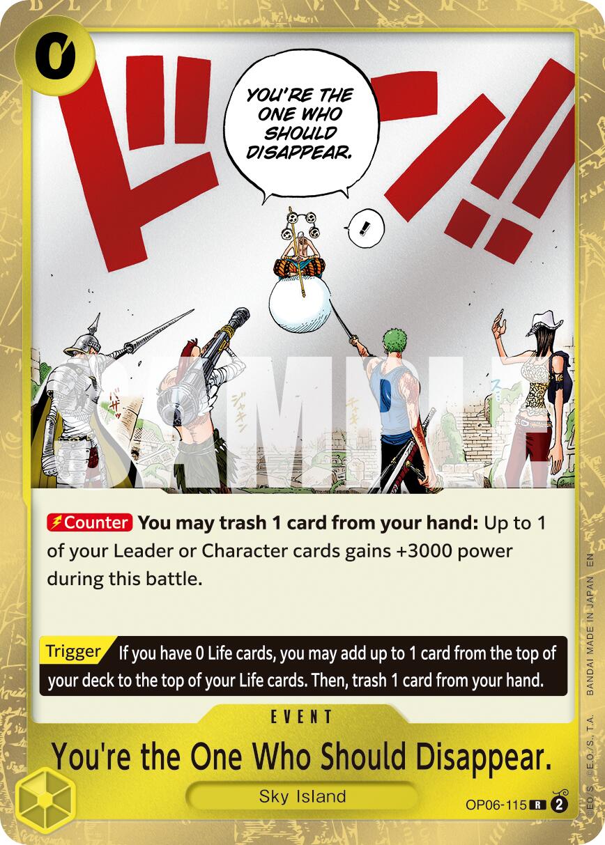 You're the One Who Should Disappear (Reprint) [Premium Booster -The Best- Vol. 2] | Clutch Gaming