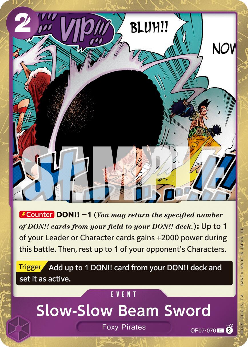 Slow-Slow Beam Sword (Pirate Foil) [Premium Booster -The Best- Vol. 2] | Clutch Gaming