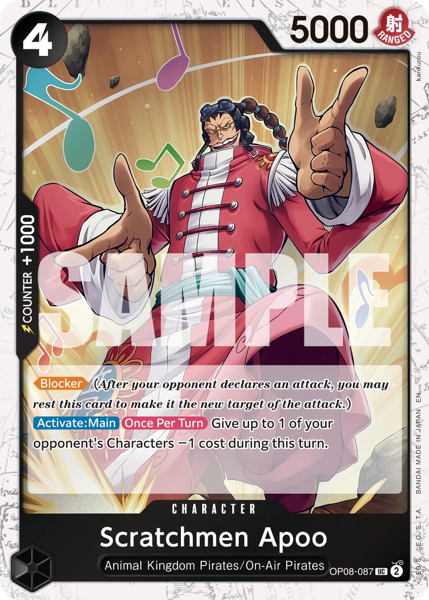 Scratchmen Apoo (OP08-087) (Pirate Foil) [Premium Booster -The Best- Vol. 2] | Clutch Gaming