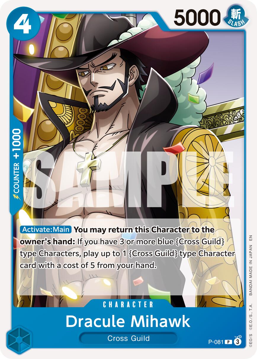 Dracule Mihawk (P-081) (Reprint) [Premium Booster -The Best- Vol. 2] | Clutch Gaming