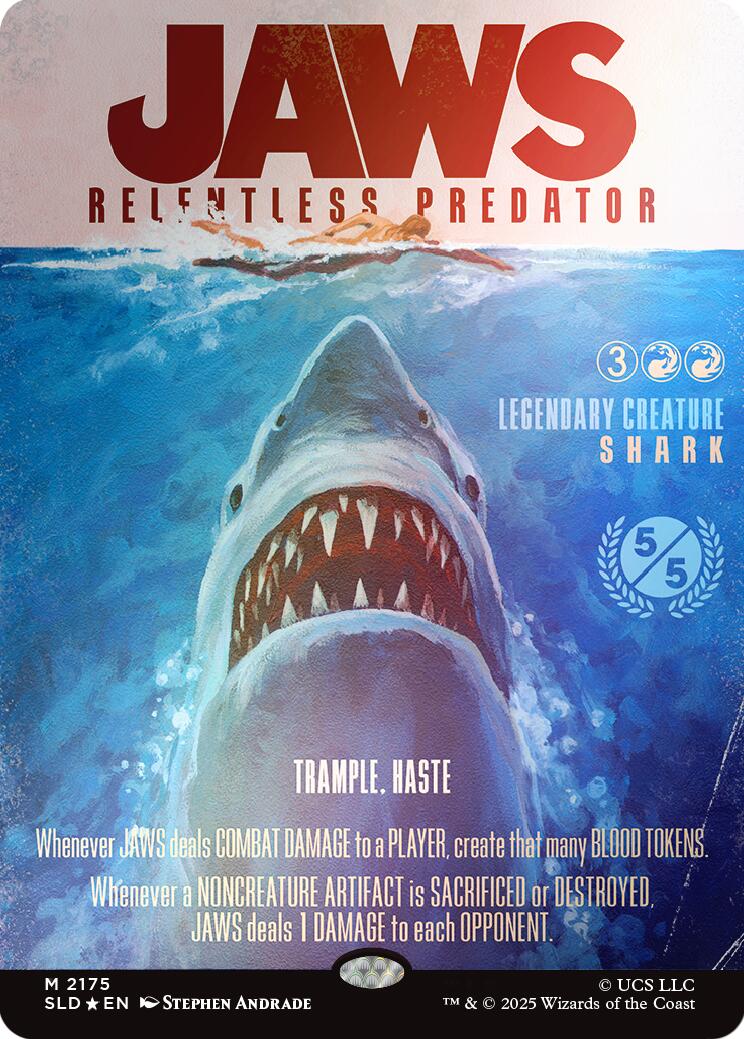 Jaws, Relentless Predator (Rainbow Foil) [Secret Lair Drop Series] | Clutch Gaming