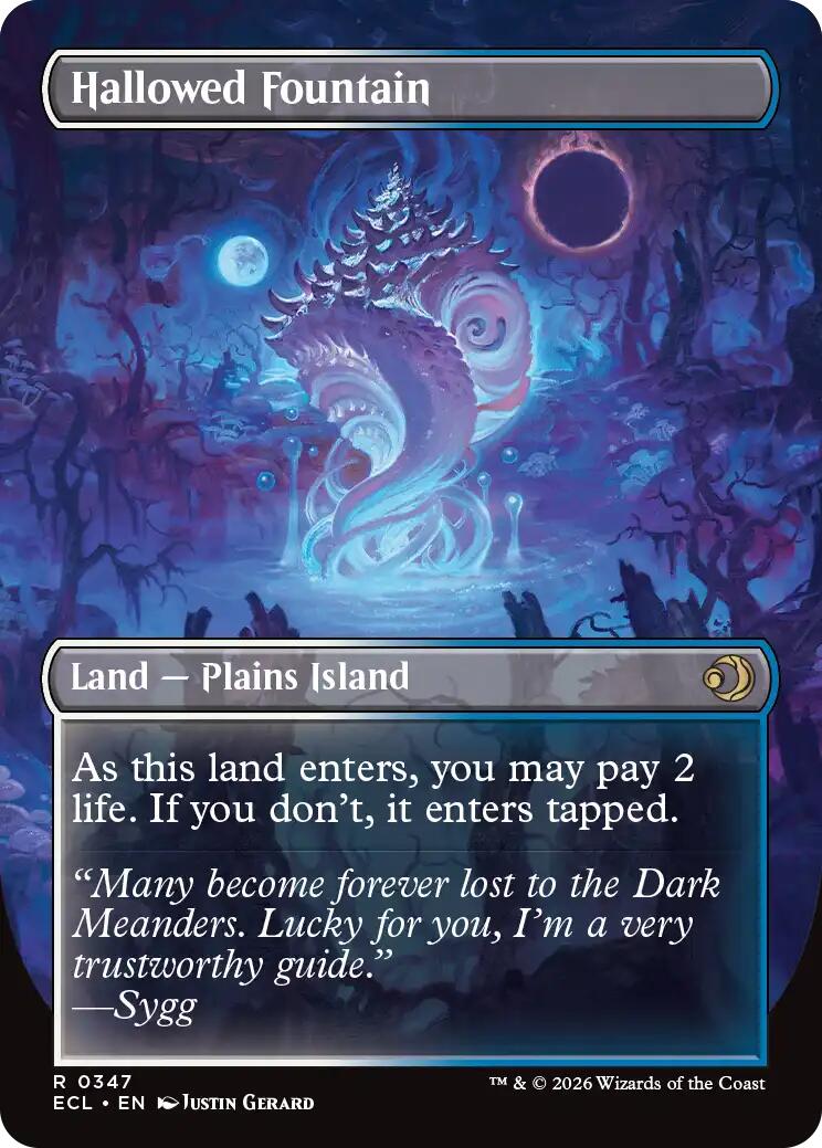 Hallowed Fountain (Borderless) [Lorwyn Eclipsed] | Clutch Gaming
