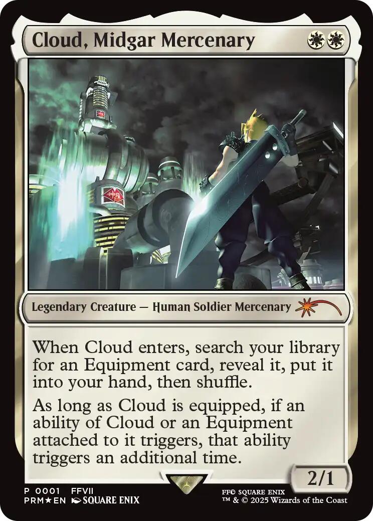 Cloud, Midgar Mercenary (Borderless) [Pro Tour Promos] | Clutch Gaming
