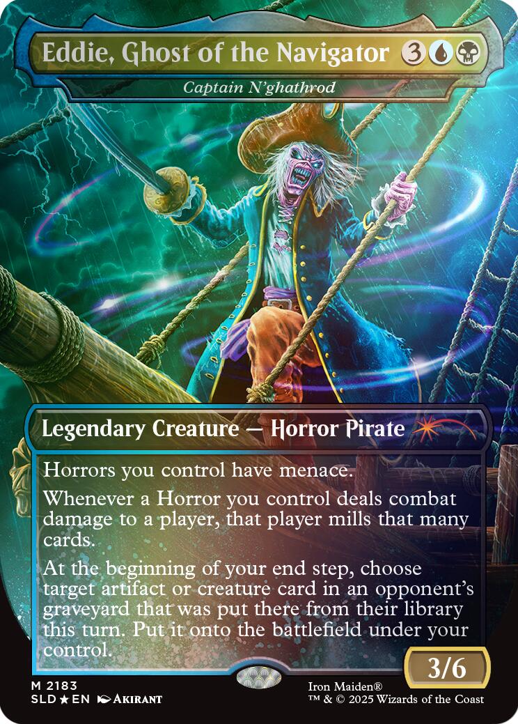 Eddie, Ghost of the Navigator - Captain N'ghathrod (Rainbow Foil) [Secret Lair Drop Series] | Clutch Gaming