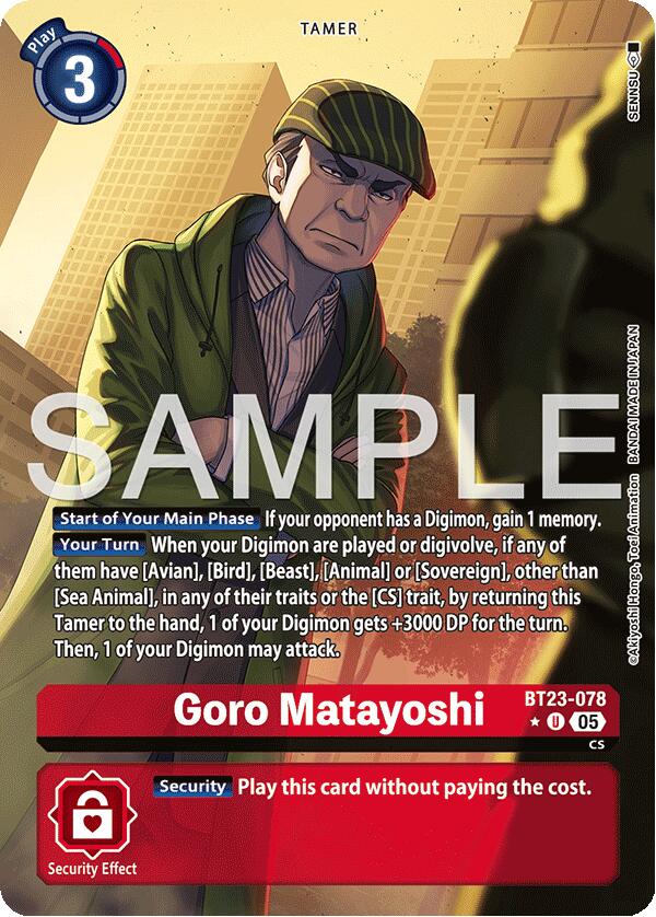 Goro Matayoshi [BT23-078] (Alternate Art) [Hackers' Slumber] | Clutch Gaming