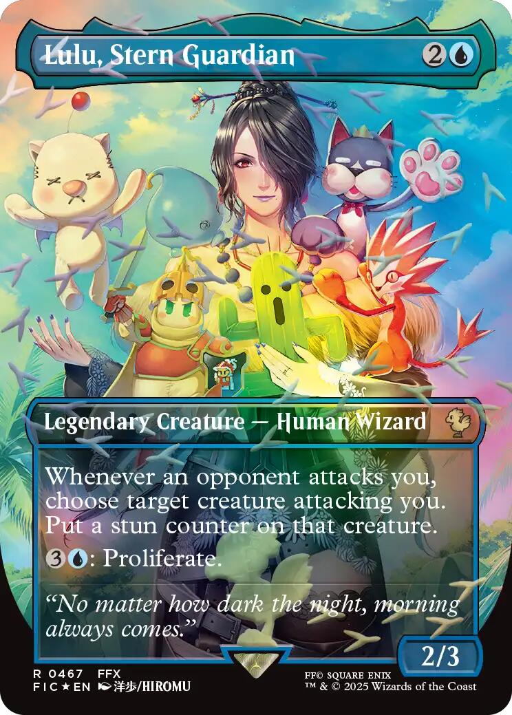 Lulu, Stern Guardian (Borderless) (Chocobo Track Foil) [FINAL FANTASY Commander] | Clutch Gaming