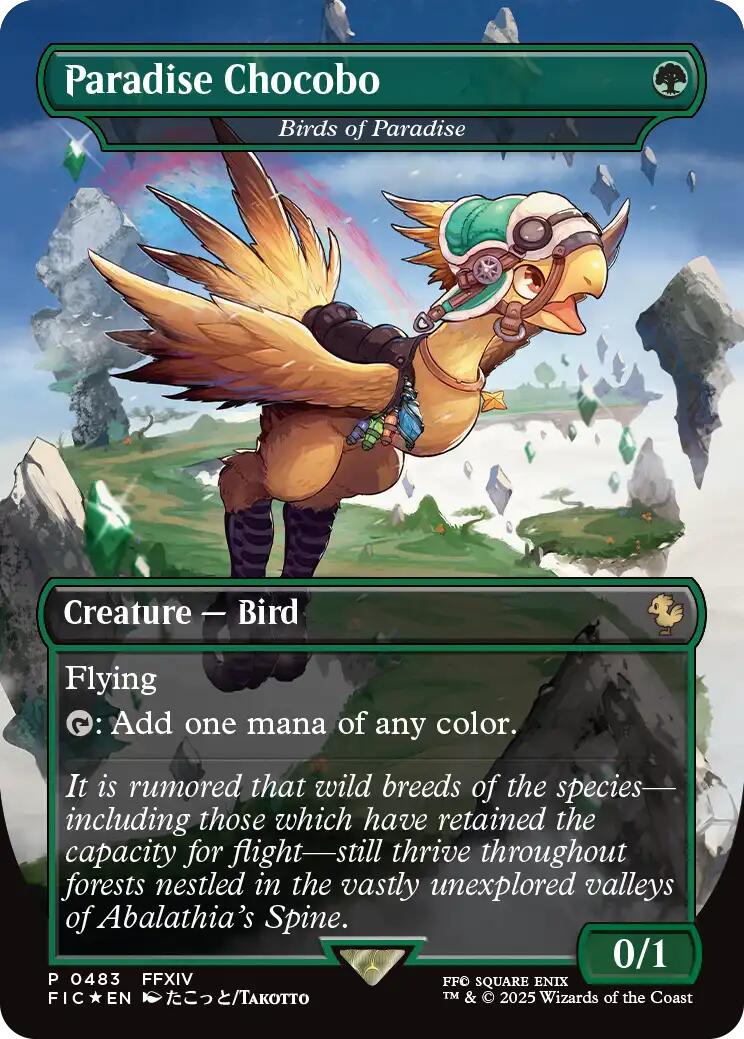 Paradise Chocobo - Birds of Paradise (Borderless) [FINAL FANTASY Commander] | Clutch Gaming