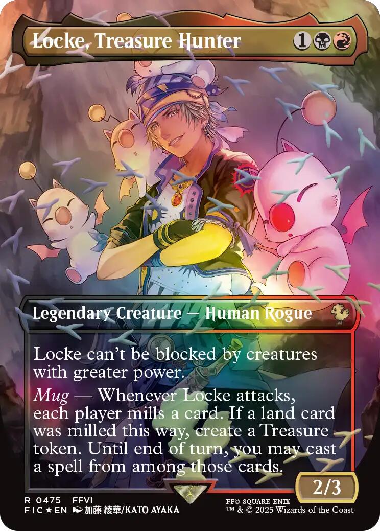 Locke, Treasure Hunter (Borderless) (Chocobo Track Foil) [FINAL FANTASY Commander] | Clutch Gaming