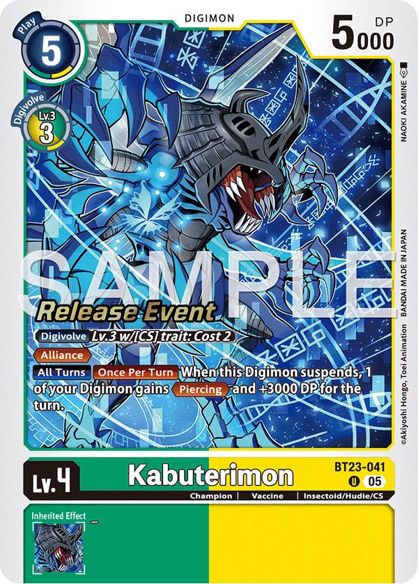 Kabuterimon [BT23-041] [Hackers' Slumber Release Event Cards] | Clutch Gaming