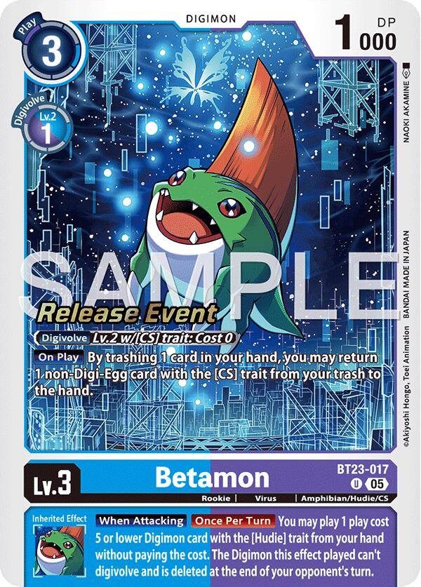 Betamon [BT23-017] [Hackers' Slumber Release Event Cards] | Clutch Gaming