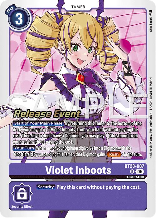 Violet Inboots [BT23-087] [Hackers' Slumber Release Event Cards] | Clutch Gaming