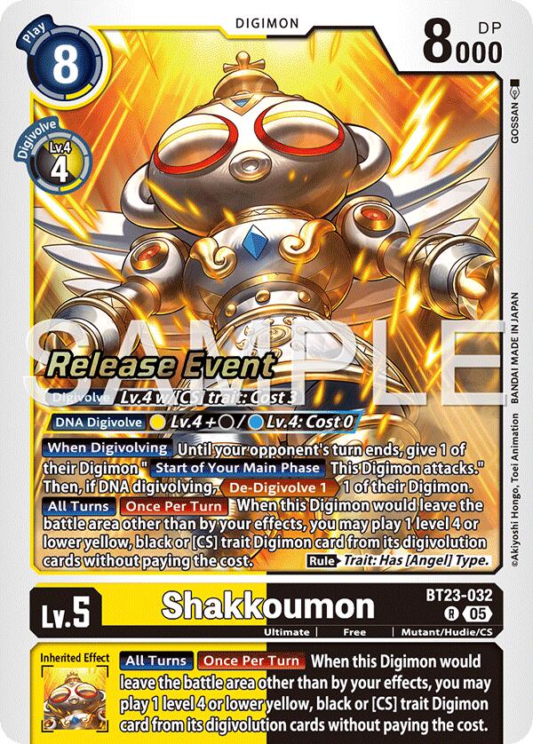 Shakkoumon [BT23-032] [Hackers' Slumber Release Event Cards] | Clutch Gaming