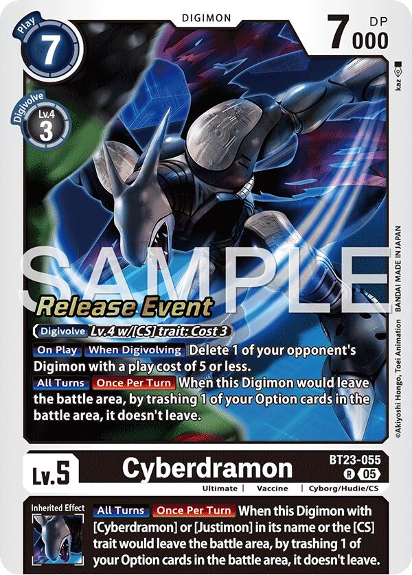 Cyberdramon [BT23-055] [Hackers' Slumber Release Event Cards] | Clutch Gaming