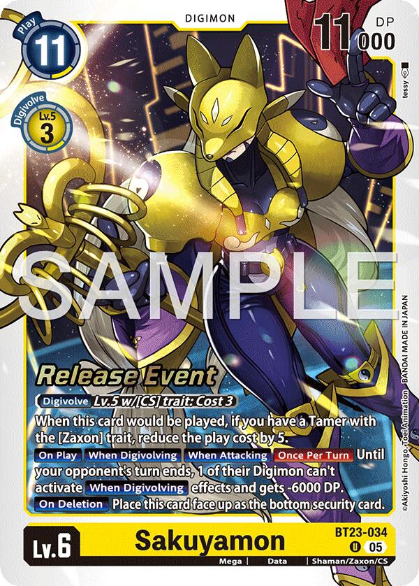 Sakuyamon [BT23-034] [Hackers' Slumber Release Event Cards] | Clutch Gaming
