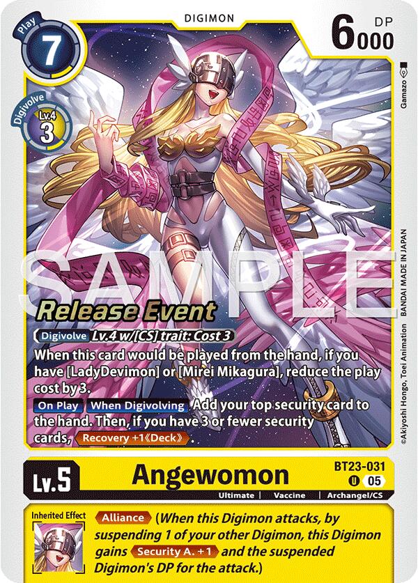 Angewomon [BT23-031] [Hackers' Slumber Release Event Cards] | Clutch Gaming