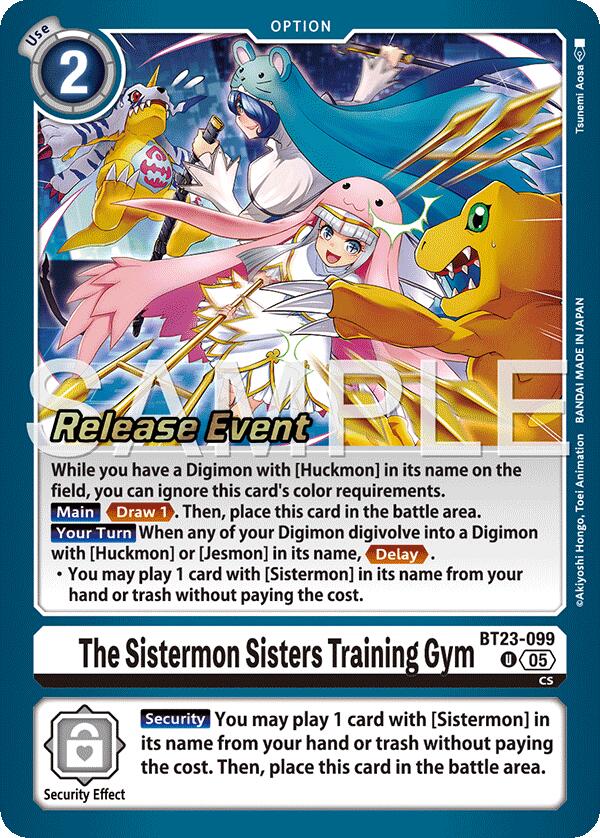 The Sistermon Sisters Training Gym [BT23-099] [Hackers' Slumber Release Event Cards] | Clutch Gaming