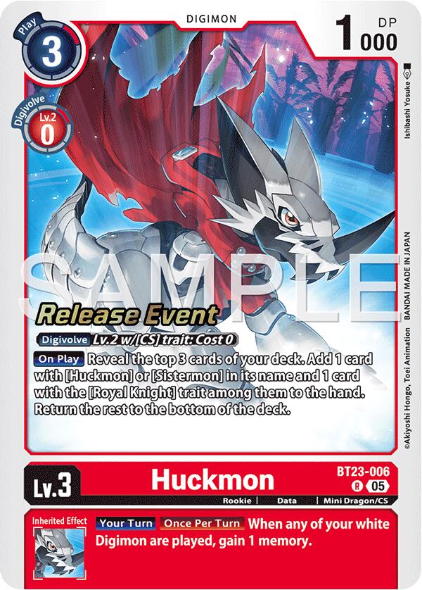 Huckmon [BT23-006] [Hackers' Slumber Release Event Cards] | Clutch Gaming