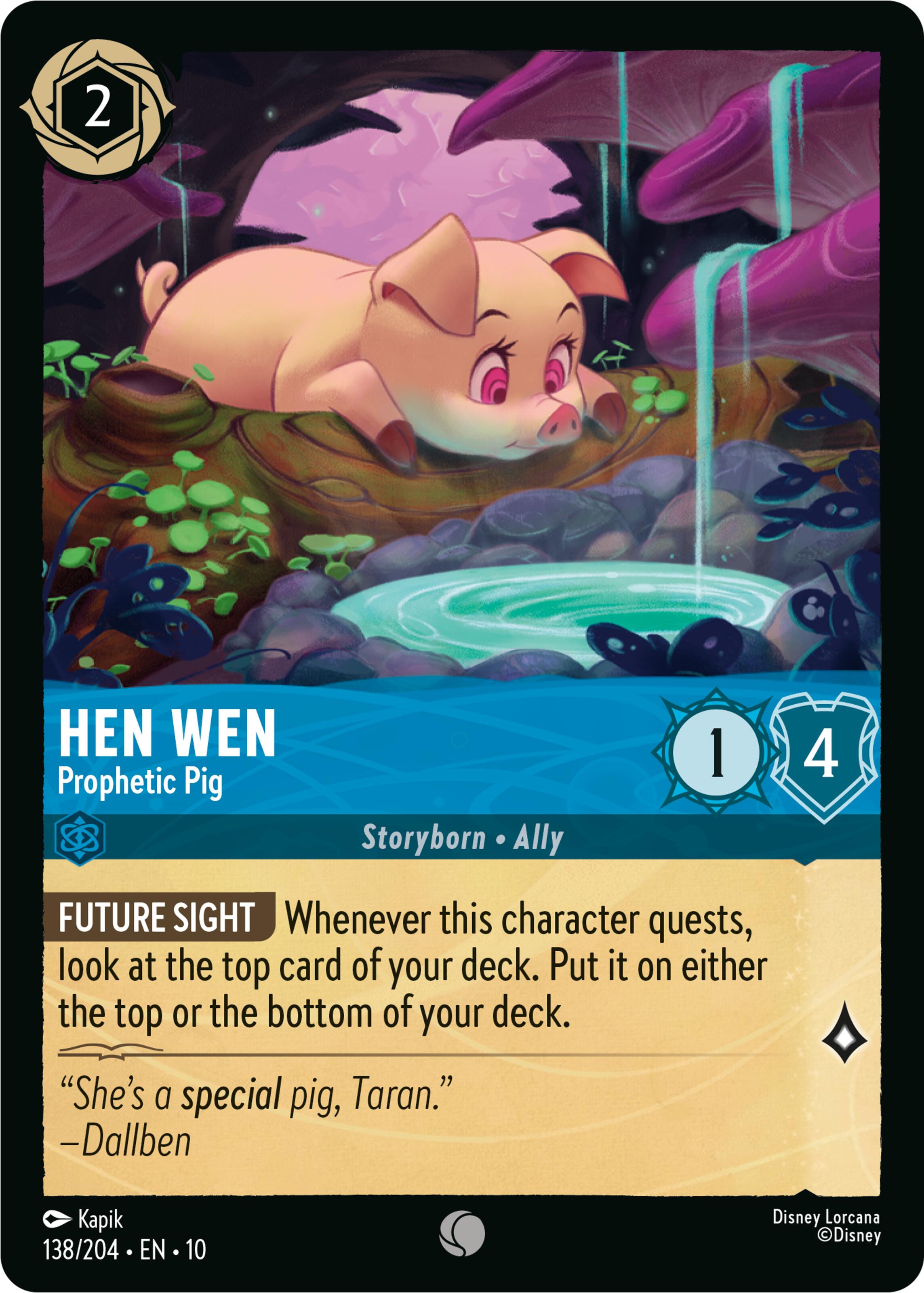 Hen Wen - Prophetic Pig (138/204) [Whispers in the Well] | Clutch Gaming