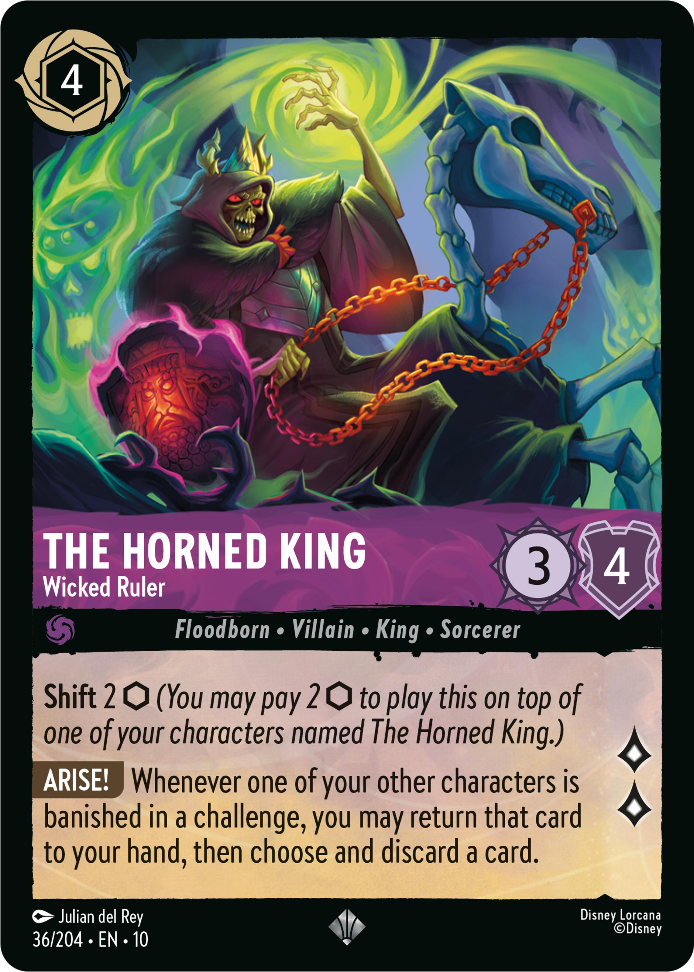 The Horned King - Wicked Ruler (36/204) [Whispers in the Well] | Clutch Gaming