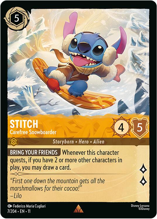 Stitch - Carefree Snowboarder (7/204) [Winterspell] | Clutch Gaming