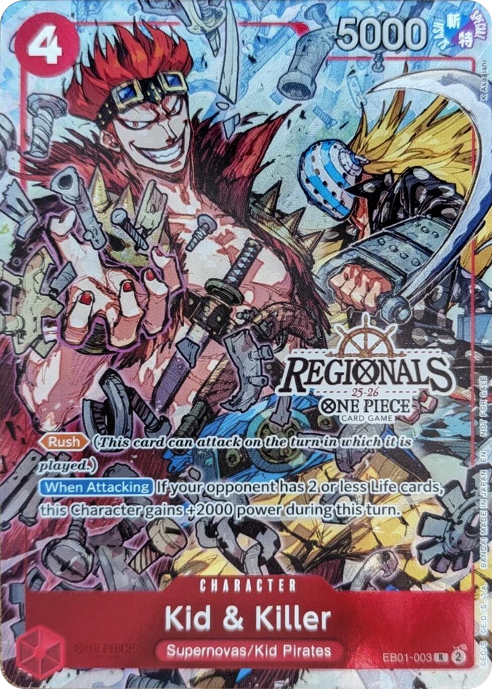 Kid & Killer (CS 25-26 Regionals Textured Chase Promo) [One Piece Promotion Cards] | Clutch Gaming