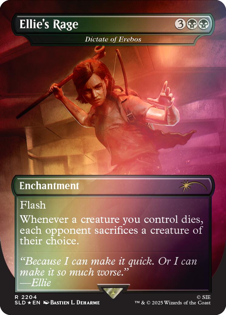 Ellie's Rage - Dictate of Erebos (Rainbow Foil) [Secret Lair Drop Series] | Clutch Gaming