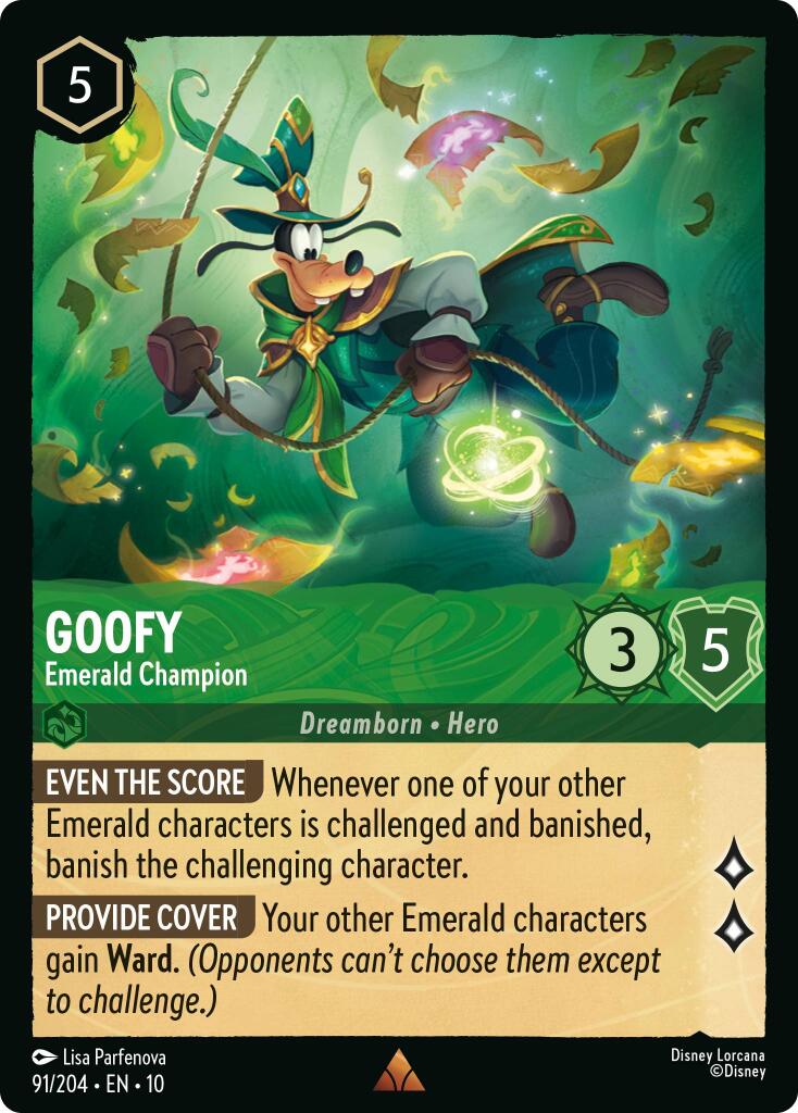 Goofy - Emerald Champion (91/204) [Whispers in the Well] | Clutch Gaming