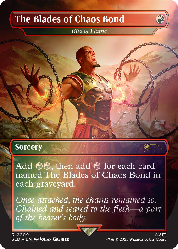 The Blades of Chaos Bond - Rite of Flame (Rainbow Foil) [Secret Lair Drop Series] | Clutch Gaming