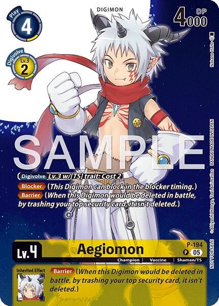 Aegiomon [P-194] (Digimon Story: Time Stranger Promo Pack) [Promotional Cards] | Clutch Gaming
