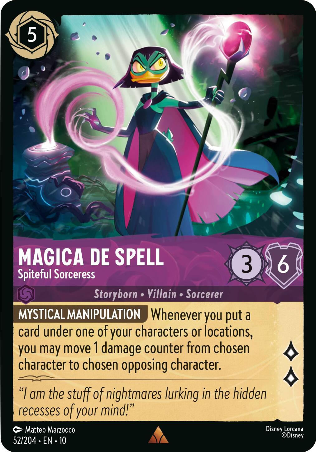 Magica De Spell - Spiteful Sorceress (52/204) [Whispers in the Well] | Clutch Gaming