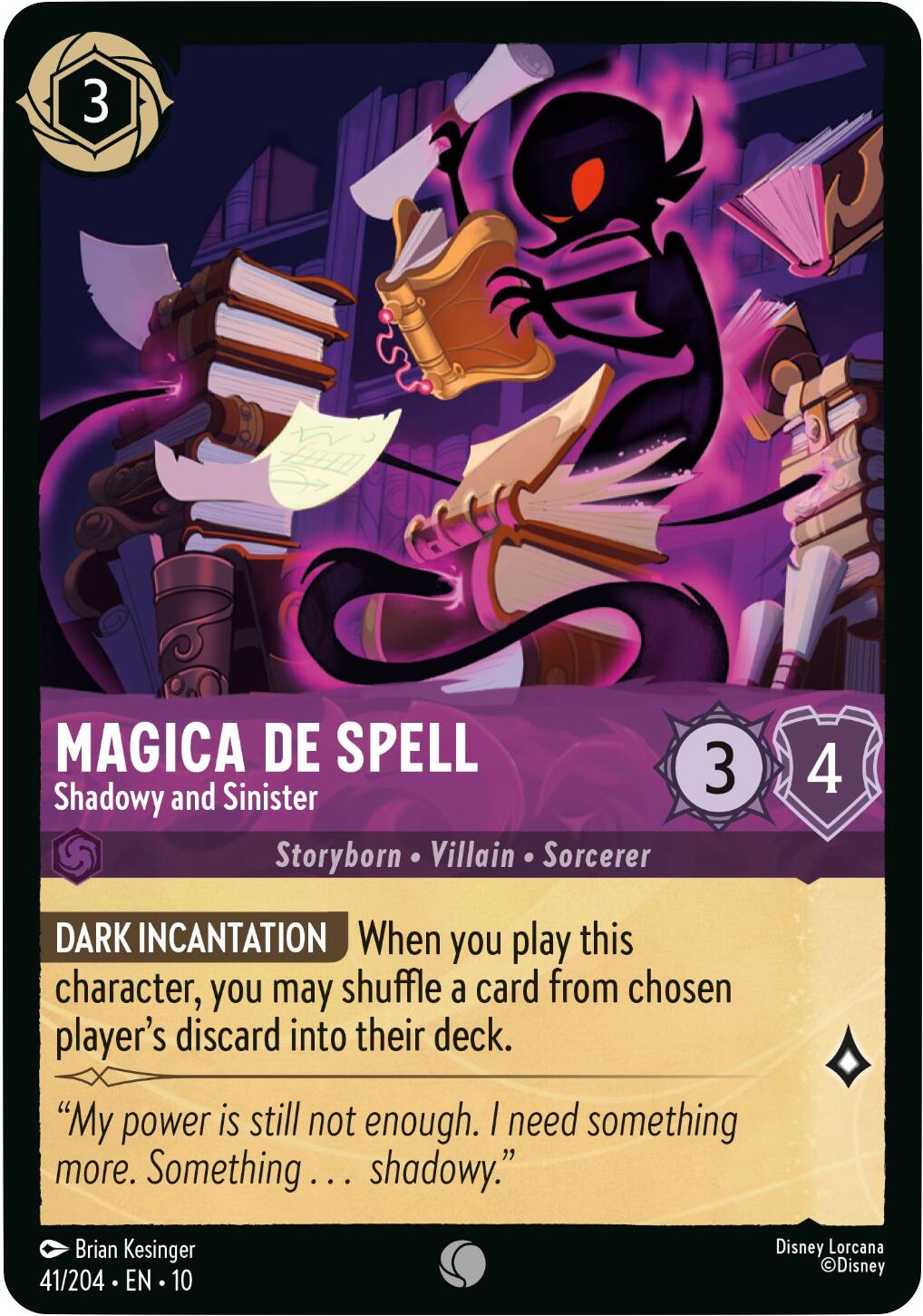 Magica De Spell - Shadowy and Sinister (41/204) [Whispers in the Well] | Clutch Gaming