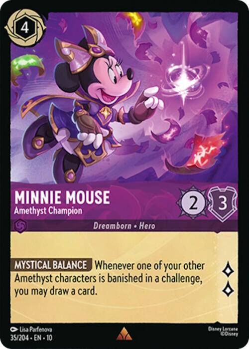 Minnie Mouse - Amethyst Champion (35/204) [Whispers in the Well] | Clutch Gaming