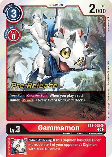 Gammamon [BT8-008] [New Awakening Pre-Release Cards] | Clutch Gaming