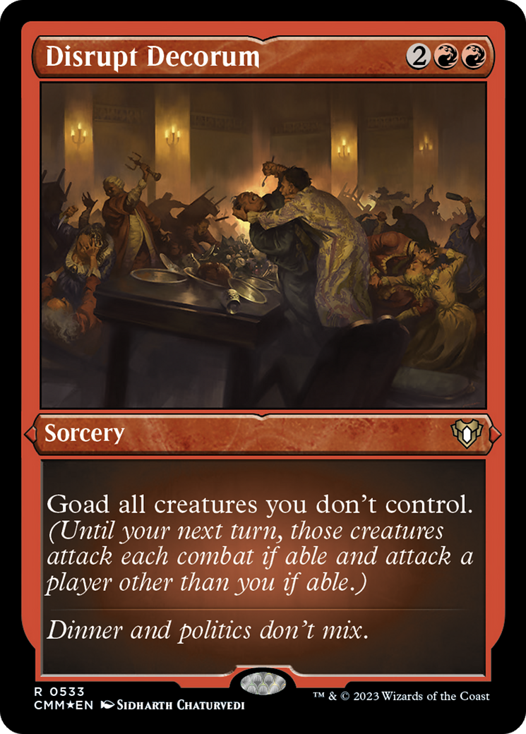 Disrupt Decorum (Foil Etched) [Commander Masters] | Clutch Gaming