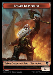 Human Soldier // Dwarf Berserker Double-Sided Token [Commander Masters Tokens] | Clutch Gaming