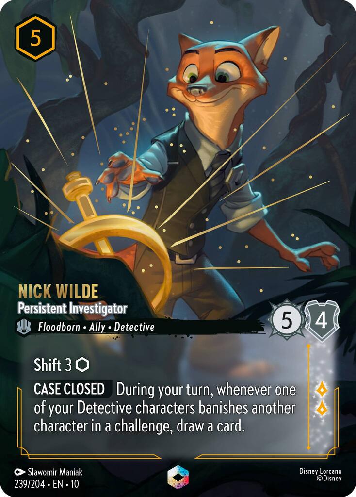 Nick Wilde - Persistent Investigator (Enchanted) (239/204) [Whispers in the Well] | Clutch Gaming