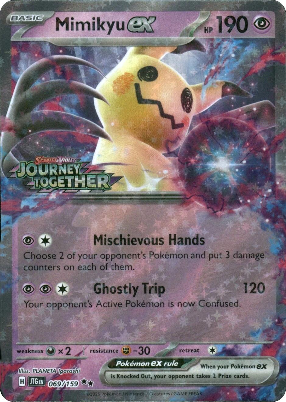 Mimikyu ex (069/159) (Journey Together Stamped) [Miscellaneous Cards] | Clutch Gaming