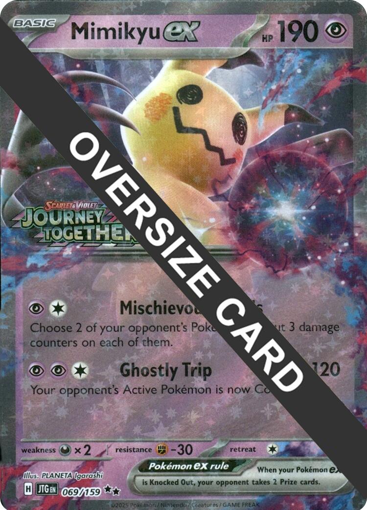 Mimikyu ex (069/159) (Journey Together Stamped) (Jumbo Card) [Miscellaneous Cards] | Clutch Gaming