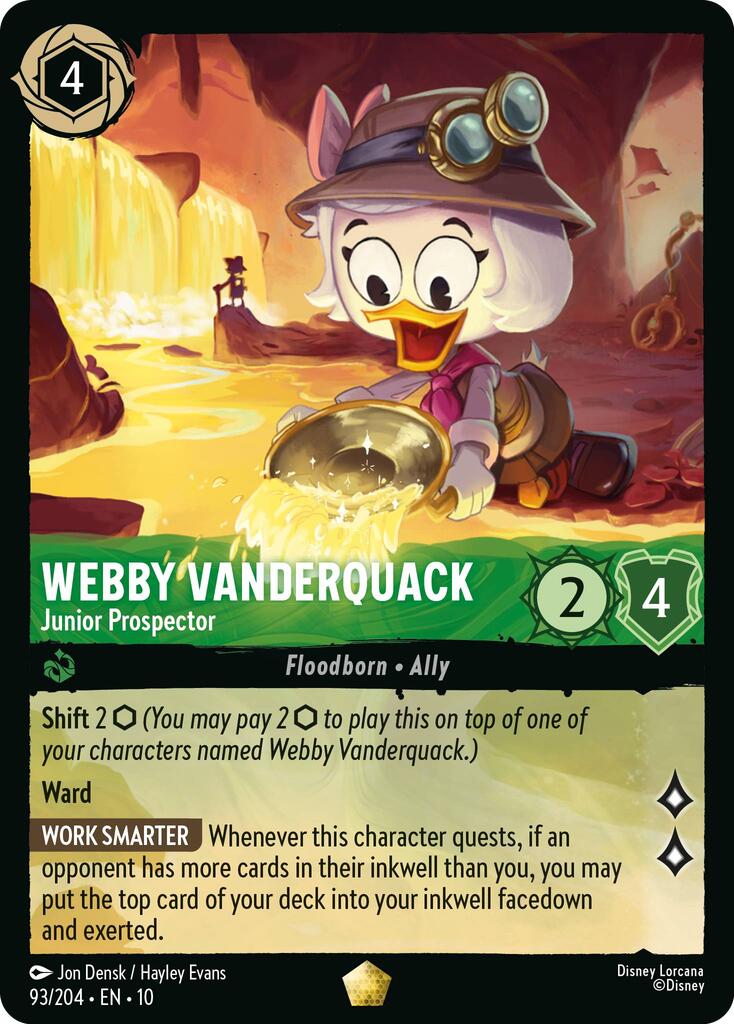 Webby Vanderquack - Junior Prospector (93/204) [Whispers in the Well] | Clutch Gaming