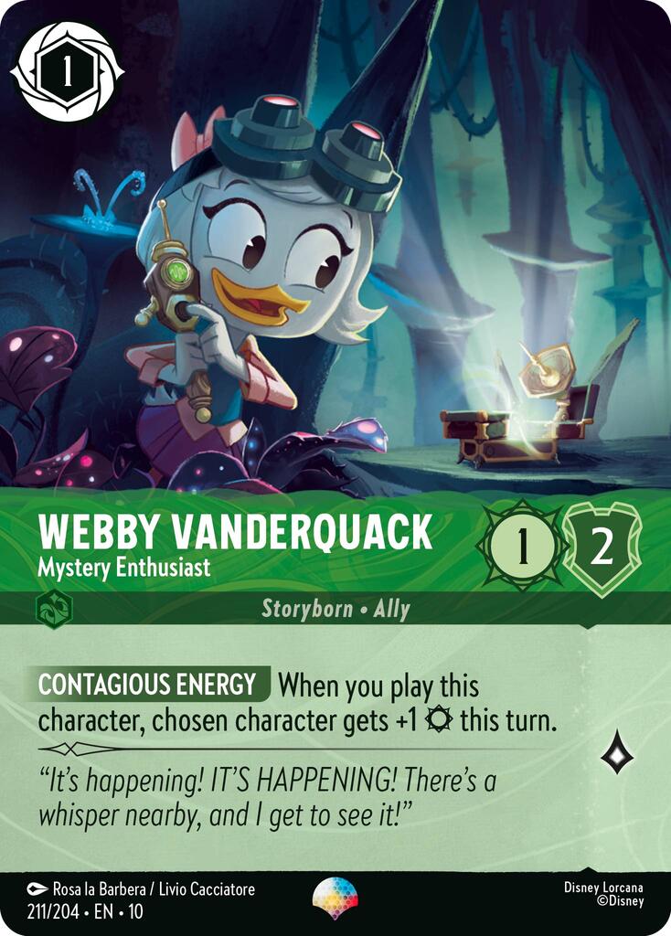 Webby Vanderquack - Mystery Enthusiast (Epic) (211/204) [Whispers in the Well] | Clutch Gaming