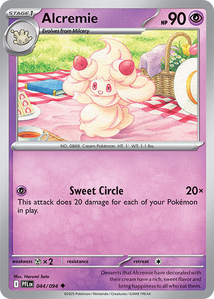 Alcremie (044/094) (Reverse Holo) [Mega Evolution: Phantasmal Flames] | Clutch Gaming