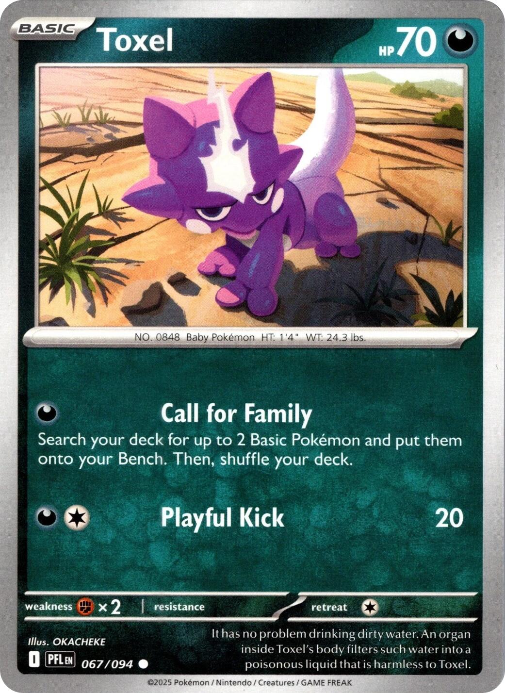 Toxel (067/094) (Reverse Holo) [Mega Evolution: Phantasmal Flames] | Clutch Gaming