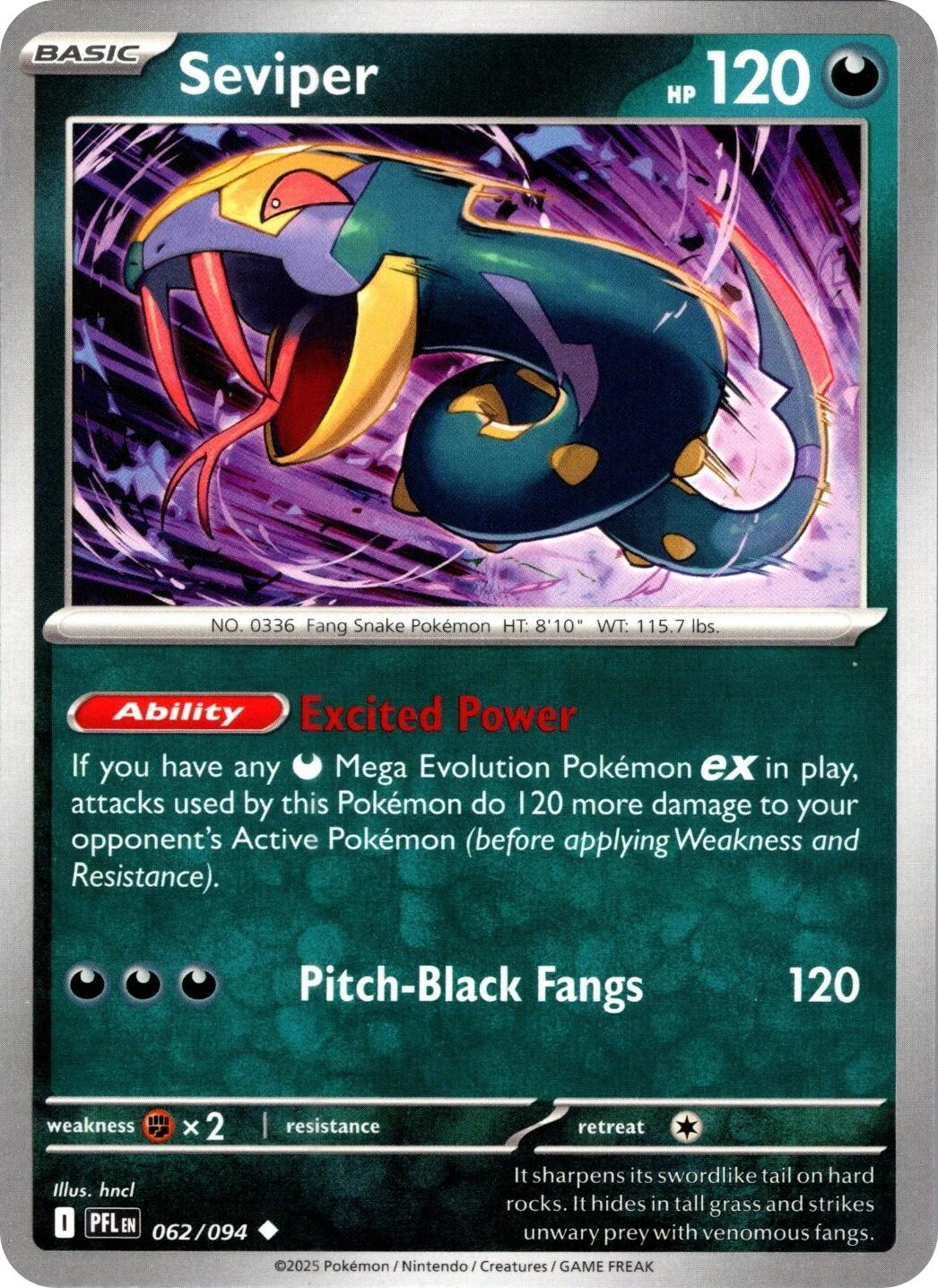 Seviper (062/094) [Mega Evolution: Phantasmal Flames] | Clutch Gaming