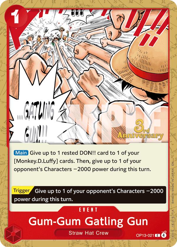 Gum-Gum Gatling Gun [Carrying On His Will: 3rd Anniversary Tournament Cards] | Clutch Gaming