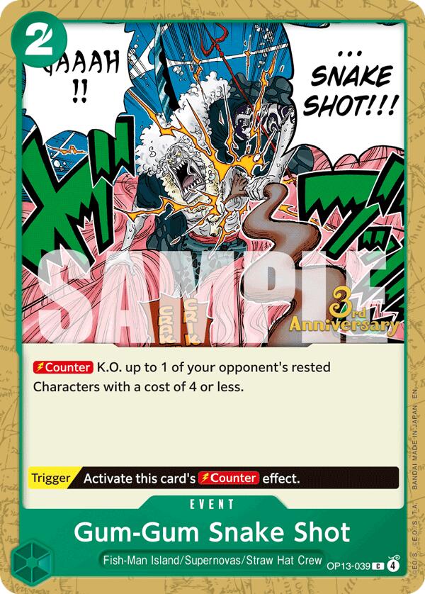Gum-Gum Snake Shot [Carrying On His Will: 3rd Anniversary Tournament Cards] | Clutch Gaming